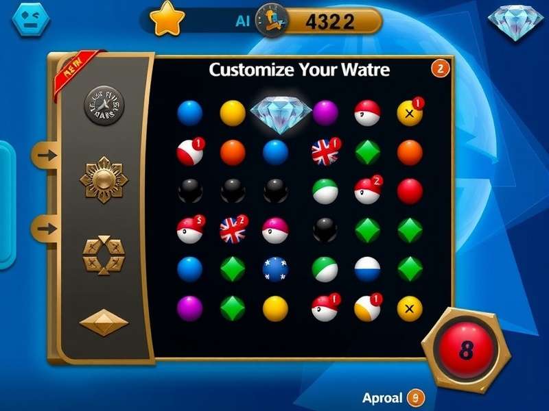 Diamond Cue Master customization options